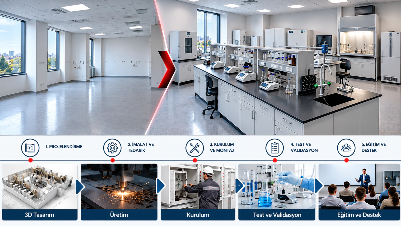 Üniversite Laboratuvarı Kurulumu ve Anahtar Teslim Laboratuvar Projeleri